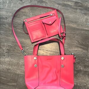 Calvin Klein Pink Women's Bag Set